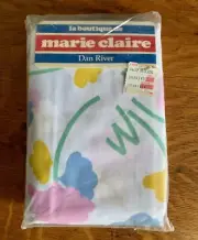 Vintage Marie Claire Dan River No Iron Percale Floral King Pillow Cases NIP