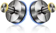 YOHOM Suction Cup Hooks for Bathroom Suction Towel Hooks Stainless Steel Shower Hooks Suction Towel Holder for Kitchen Wall Hooks Sucker Heavy Duty Vacuum No Drill Brushed Silver 2Pcs