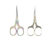 2pcs Small Vintage Precision Scissors ,for Hair trimming,Beard, for Embroidery,Craft & Everyday Use - Style1