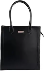 [PEACE N KEEP] Sleek Serenade Handbag Vegan Leather Perfect for Home, Office, Occasion- Women (Matte Black), Matte Black