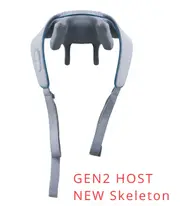 Neck Shoulder Massager Deep Tissue Shiatsu Back Massagers with Heat for Pain Relief Electric Kneading Squeeze Muscles Massage GEN2 Grey