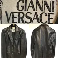 在飛比找蝦皮購物優惠-100%正品Gianni Versace真皮外套