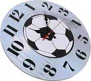MOBUTOFU Sport Theme Round Wall Clock Large Decorative Silent Wall Clock for Living Room Rustic Bedroom