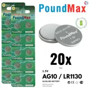 PoundMax AG10 LR1130 Batteries 1.5v Alkaline Battery Combo Pack - 20 Count