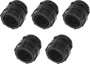 X AUTOHAUX 30mm / 1.18" Cable Glands Bellows Quick Joint Straight-Tube PA66 Nylon Black 5 Pcs
