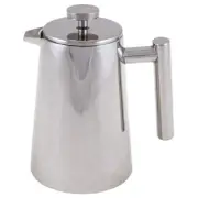Benzer - Roxxi Polished Steel Double Wall Coffee Plunger 800ml 4 Cup