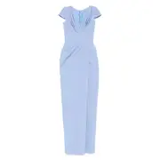 [Rhea Costa] Rhea Costa Draped Maxi Dress 42 IT BLUE