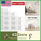 X-Large Clear Stackable Shoe Storage Box - Space-Saving Organizer 12 Pack