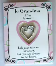 L1 TO Grandma Heart Pin Ganz Life may take us far apart but you are in my heart