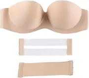 [Dress Cici] Strapless Bra for Large Breasts with Transparent Back Straps for Low Back Or Backless Dress