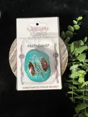 Wijikura - Aboriginal Signs - "Friendship" - Handpainted Fridge Magnet - Decor
