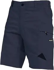 [HARD LAND] Men's Outdoor Cargo Shorts Waterproof Teflon Tactical Work Shorts Elastic Waist Camping Hiking Shorts