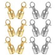 12 Pcs Rope End Stop Stopper Ends Guardrail Connector Metal Cord Lock