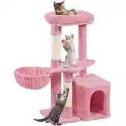 Cat Tower Cute Cat Tree w/ Condo Scratching Post Perch Kitty Bed 34.5in Indoor