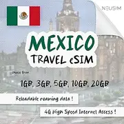 NeuSIM Mexico eSIM 1-20GB Data | Same Day DELIVERY! (10GB for 30 Days)