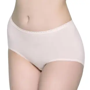 【Swear 思薇爾】 絲芙麗2.0系列M-XXL素面中腰低衩三角女內褲(粉白色)