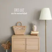 Eres Luz En La Oscuridad / You are Light in The Dark - White 8" x 22" Wall Deca