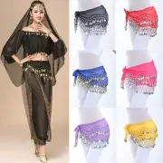 Women Belly Dance Hip Scarf Bling Sequins Coins Skirt Accessories Belt Skirt