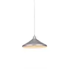 Toltec Vintage Cord Mini Pendant, Silver, 14" Silver Metal Shades - 282-AS-422