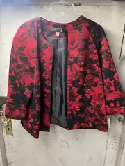 KASPER BLAZER/SIZE 6/NEW WITH TAG/RETAIL$119/LINED/REDF/BLACK/BLOUSE NOT INCLUDE