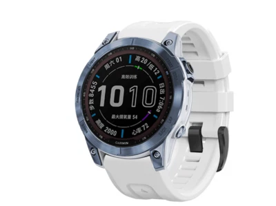 {For Garmin}Fenix 7/7X 6/6X 5/5X Silicone instinct Band Sport Strap-WHITE