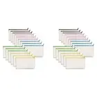 30 Pack Blank Cotton Canvas DIY Craft Zipper Bags Pouches Pencil Case for7639