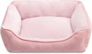 Hollypet Rectangle Plush Dog Cat Bed Self-Warming Pet Bed, Pink Colour Name:Pink