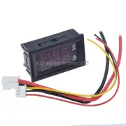 Ammeter Gauge 10A LED Digital Volt Amp Voltmeter Dual 0-100V Red DC Panel