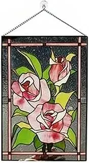 Sun Catchers Hanging Vintage Pattern Stained Window Hangings Wind Chimes Panel Suncatcherhanging Decorations Home Decor Home Decoration (Color : E)