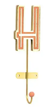 - Monogram Wall Hooks, Wall Mounted Hooks for Hanging, Wood Letters for Wall ...