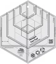 (US Seller) Creative Grids Hexagon Trim Tool Quilt Ruler CGRJAW4