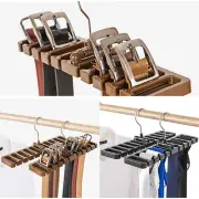 Wardrobe Storage Rack Scarves Belt Tie Organiser Closet Hanger Holder Shelf Rack