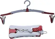 Travel Hangers with Clips | Folding Multifunctional Clothes Hangers - Portable Clothes Drying Rack, Household Clothes Hangers with Clips for Home