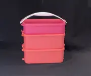 ✅ Brand New Tupperware Click To Go Stackable Pack N Carry Lunch Set Of Three*