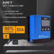 12V/24V/36V/48V Solar Panel Battery Regulator MPPT Controller 30A Bluetooth