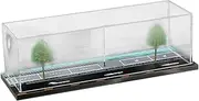 Oshhni 1:64 Model Car Show Case Car Garage Display Case Dustproof Decoration 1:64 Parking Lot Display Case,for Collectors, Seaside Road