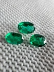 2Cts Oval Cut 3Pcs Natural Zambian Emerald AAA+ Quality For Making Jewellery