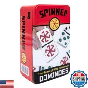 Front Porch Classics, Spinner Colored Dot Dominoes Set, On-The-Go Travel Stor