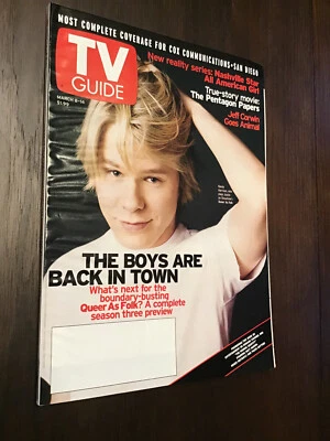 VERY RARE LARGE CABLE TV GUIDE March 2003 QUEER AS FOLK Randy Harrison LGBTQ