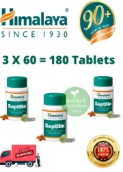Himalaya Septilin 3 BOX 180 TAB Powerful Immunity Booster FREE SHIP 2026 EXPIRY