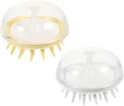 WOONEKY 2pcs Scalp Exfoliator Hair Massage Brush Portable Multifunctional Shower Hair Scalp Massager for Deep Cleansing Relaxation for Bathing and Exfoliation