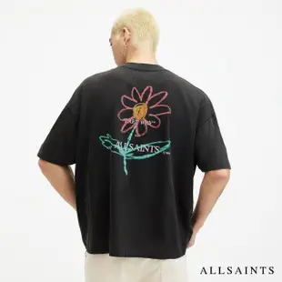 【ALLSAINTS】CRAYO 厚實寬鬆純棉花卉短袖T恤(寬鬆版型)