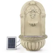 PROTEGE Classic Solar Powered Water Feature Fountain, Wall Mount or Freestanding with Lighting