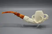 Large Size Claw Pipe By ALI New Block Meerschaum Handmade W Case#1848