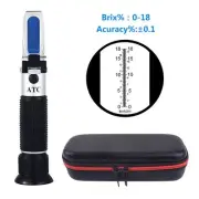 0-18% Manual Brix Refractometer For Sugar Beer with ATC Optical Test Meter