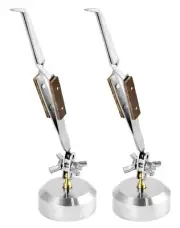 2 Pcs Third Hand Tweezers Soldering Tool with 360 Degree Rotation Round Base