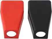 2 Pcs Battery Terminal Covers, Red & Black Soft Rubber Positive Negative Top Post Cap Protection Insulate Case Battery Wire Connectors Caps Universal for Car Motorcycle Truck