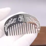 Vintage Pure Silver Hair Comb Women Engrave Flower Silve Mini Small Comb Jewelry