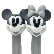 Japanese Limited Edition Grey Mickey and Minnie Mouse PEZ - 80th Anniversary
