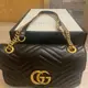 [二手] Gucci Marmont leather shoulder bag / 26cm/ Black